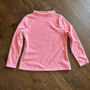 Talbots Coral Funnel Neck Micro Fleece Pullover